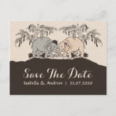 Elephant Love bewaar de datum Aankondigingskaart (Voorkant)