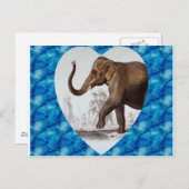 Elephant Love Briefkaart (Voorkant / Achterkant)