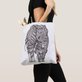 Elephant Love Canvas tas (Dichtbij)