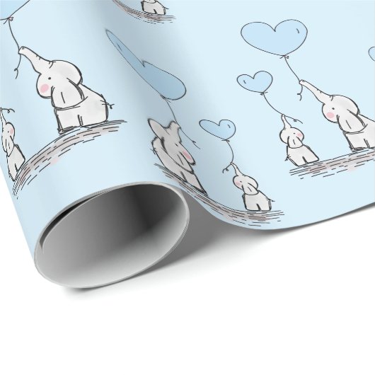 Elephant Love Design Cadeaupapier (Rol Hoek)