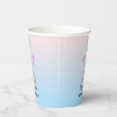Elephant Love Design Gender onthulling Paper Cups Papieren Bekers (Rechts)