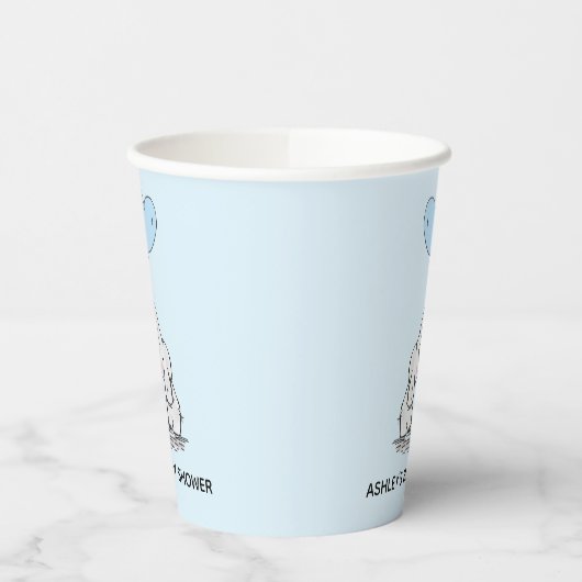Elephant Love Design Paper Cups Papieren Bekers (Links)