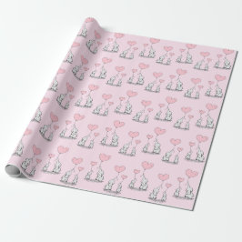 Elephant Love Design Wrapping Paper Cadeaupapier