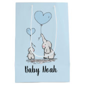 Elephant Love Gift Bag Medium Cadeauzakje (Achterkant)