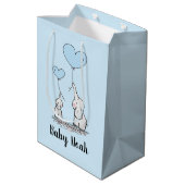 Elephant Love Gift Bag Medium Cadeauzakje (Achterkant Gekanteld)