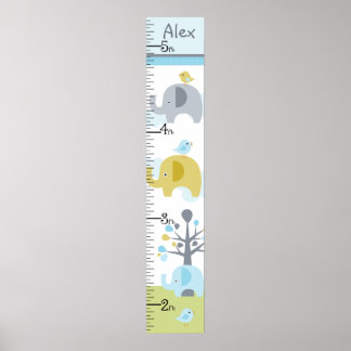 Elephant Love Growth Chart Keep at 8x44! Poster