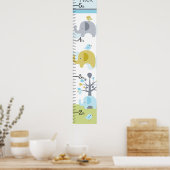 Elephant Love Growth Chart Keep at 8x44! Poster (Keuken)