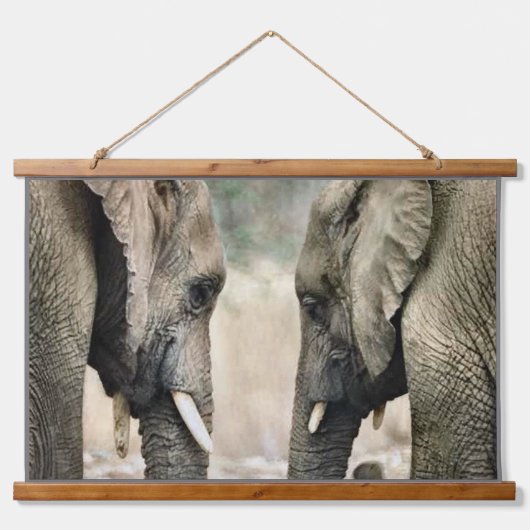 Elephant Love Hangend Wandkleed (Voorkant)