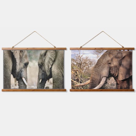 Elephant Love Hangend Wandkleed (Dubbel)