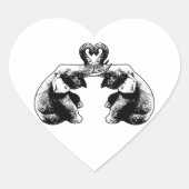 Elephant Love Hart Sticker (Voorkant)