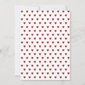 Elephant Love Heart Baby Invitation Red Kaart (Achterkant)
