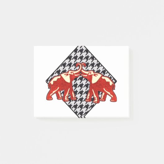 Elephant Love Houndstooth Diamond Post-it® Notes (Voorkant)