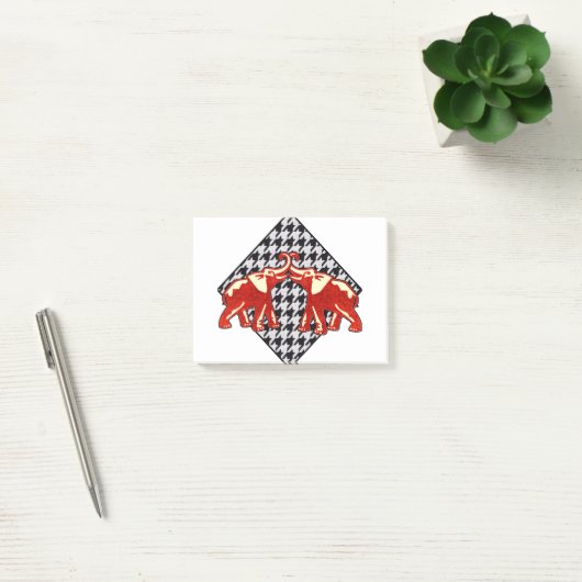 Elephant Love Houndstooth Diamond Post-it® Notes (Kantoor)