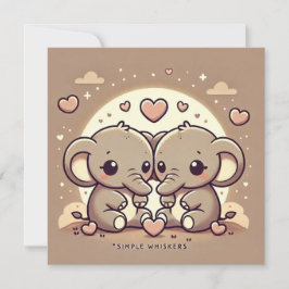 Elephant Love Kaart