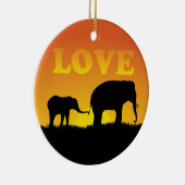 Elephant Love Keramisch Ornament (Rechts)