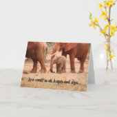 Elephant Love komt in alle soorten en maten Kaart (Gele Bloem)