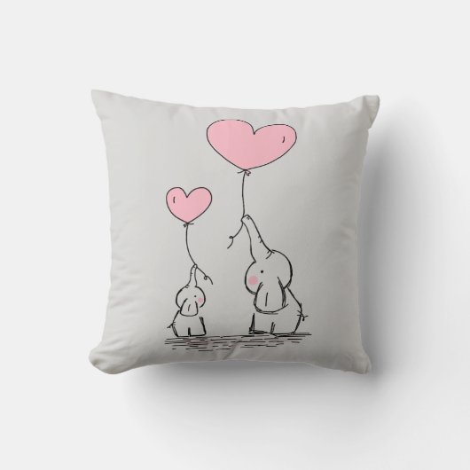 Elephant Love Kussen (Voorkant)