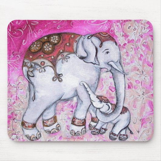 ELEPHANT LOVE Mousepad Muismat (Voorkant)