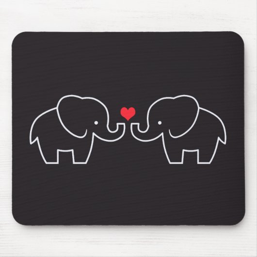 Elephant Love Mousepad Muismat (Voorkant)