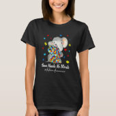 Elephant Love Needs No Words Autism Awareness Puzz T-shirt (Voorkant)