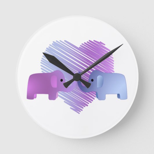 Elephant Love Ronde Klok (Voorkant)