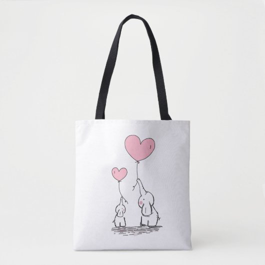 Elephant Love Tote Bag (Voorkant)