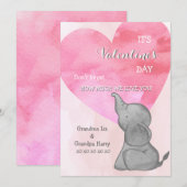 Elephant Love Valentijnsdag Card Feestdagenkaart (Voorkant / Achterkant)