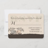 Elephant Love Wedding Rsvp Card (Voorkant)