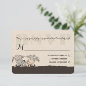 Elephant Love Wedding Rsvp Card Kaartje (Staand voorkant)