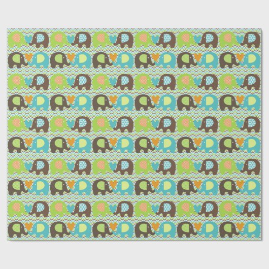 Elephant Love Wrapping Paper Cadeaupapier (Vlak)