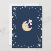 Elephant Love You To The Moon en Back Baby shower Kaart (Achterkant)