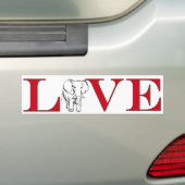 Elephant Lover Bumpersticker (Op auto)