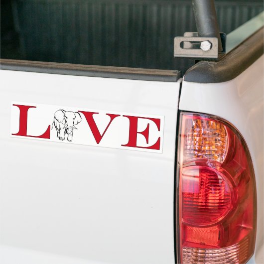 Elephant Lover Bumpersticker (Op Truck)