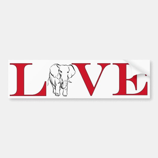 Elephant Lover Bumpersticker (Voorkant)