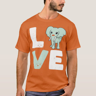 Elephant Lover Cute Love Elephant Animal  T-shirt