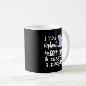Elephant Lover Funny Gift Coffee Lover Koffiemok (Voorkant rechts)
