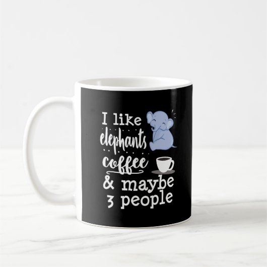 Elephant Lover Funny Gift Coffee Lover Koffiemok (Links)