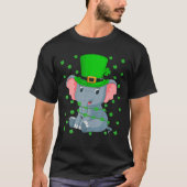 Elephant Lover Leprechaun Pet Elephant St. Patrick T-shirt (Voorkant)
