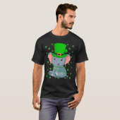 Elephant Lover Leprechaun Pet Elephant St. Patrick T-shirt (Voorkant volledig)