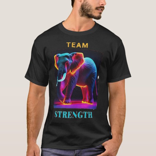 ELEPHANT LOVER TEAM KRACHT T-SHIRT (Voorkant)