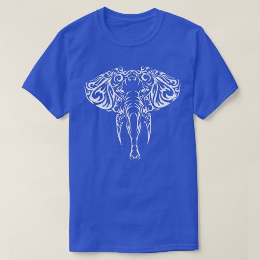 Elephant Lover Tribal Tattoo Love Elephants Polyne T-shirt (Design voorkant)