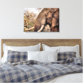 Elephant Lovers Art Canvas Afdruk (Insitu (Slaapkamer))