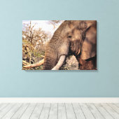 Elephant Lovers Art Canvas Afdruk (Insitu (Houten vloer))