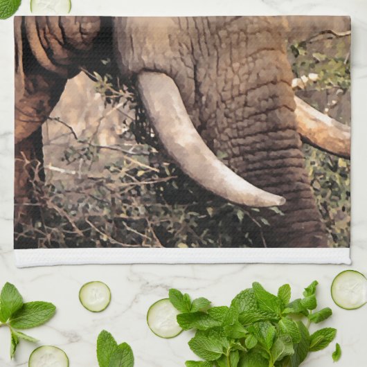 Elephant Lovers Art Theedoek (Gevouwen)