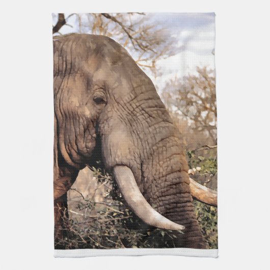 Elephant Lovers Art Theedoek (Verticaal)