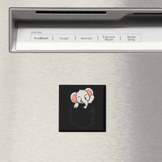 Elephant Lovers Cute Funny Elephant In Cket  Magneet (Insitu (Vaatwasser))