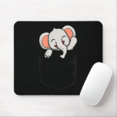 Elephant Lovers Cute Funny Elephant In Cket Muismat (Met muis)