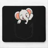 Elephant Lovers Cute Funny Elephant In Cket Muismat (Voorkant)