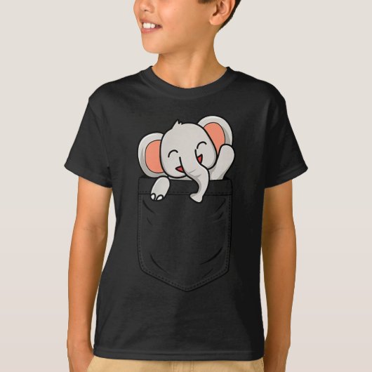 Elephant Lovers Cute Funny Elephant In Cket  T-shirt (Voorkant)