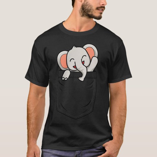 Elephant Lovers Cute Funny Elephant In Cket  T-shirt (Voorkant)